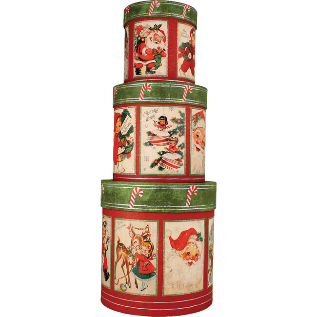 Retro Christmas Nesting Boxes, Set of 3 - Accents - 1