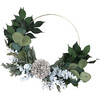 Farmhouse Hoop Wreath, Gray Dahlia - Wreaths - 1 - thumbnail
