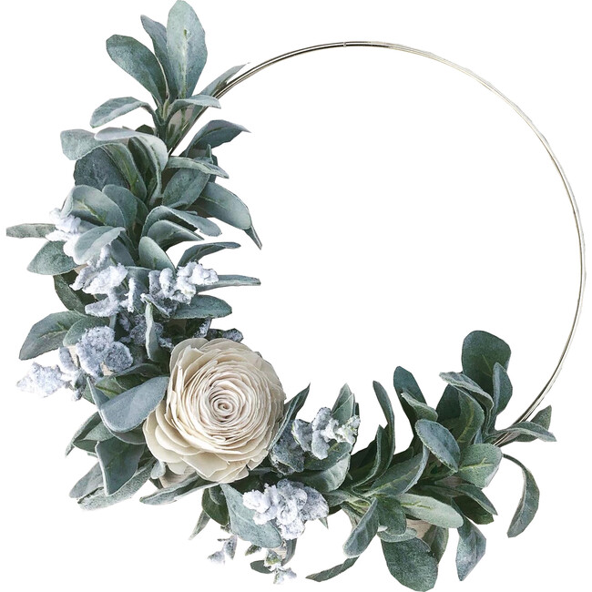 Hoop Wreath, White Rose - Wreaths - 1