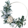 Hoop Wreath, White Rose - Wreaths - 1 - thumbnail