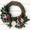 Christmas Wreath, White Rose - Wreaths - 2