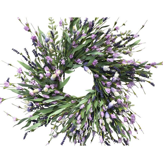 Spring Wreath, Pink Wild Flower - Wreaths - 1