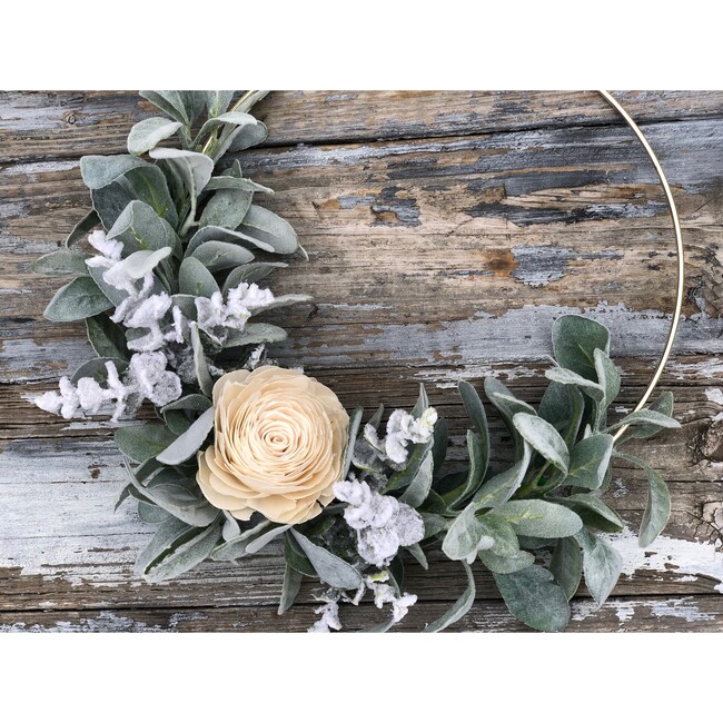 Hoop Wreath, White Rose - Wreaths - 4