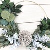 Farmhouse Hoop Wreath, Gray Dahlia - Wreaths - 5