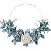 Spring Hoop Wreath, White Rose - Wreaths - 1 - thumbnail