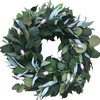 Spring Greenery Wreath, Purple Tulip - Wreaths - 1 - thumbnail