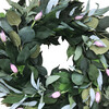 Spring Greenery Wreath, Purple Tulip - Wreaths - 3