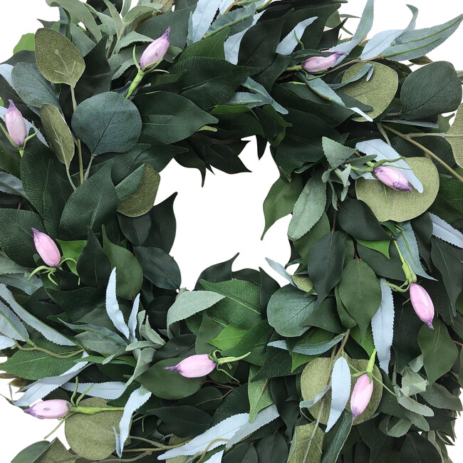 Spring Greenery Wreath, Purple Tulip - Wreaths - 4