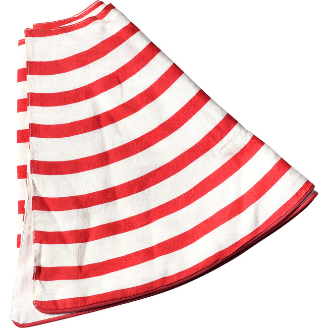 Striped Tree Skirt, Red