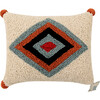 Rhombus Washable Pillow, Red/Aqua - Decorative Pillows - 1 - thumbnail