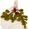 Christmas Stocking in Hand Felted Wool, Mistletoe on Cream - Stockings - 2 - thumbnail
