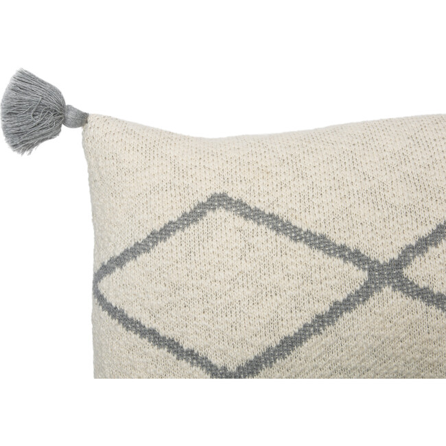Little Oasis Knitted Cushion, Natural/Grey - Decorative Pillows - 5