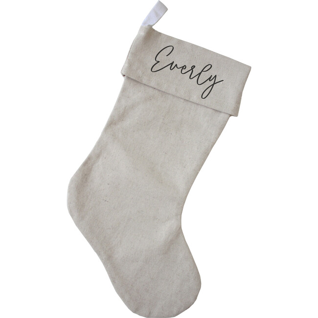 Monogrammable Christmas Stocking, Natural - Stockings - 4