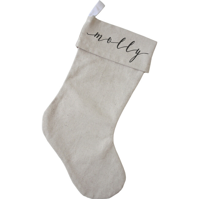 Monogrammable Christmas Stocking, Natural - Stockings - 5