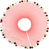 Striped Tree Skirt With Pom Poms, Red - Tree Skirts - 2
