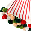 Striped Tree Skirt With Pom Poms, Red - Tree Skirts - 3