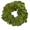 Green Leaves Wreath with Embroidery - Wreaths - 1 - thumbnail