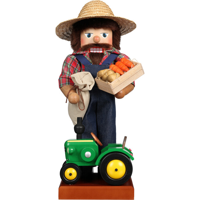 Large Farmer with Tractor Nutcracker - Nutcrackers - 1