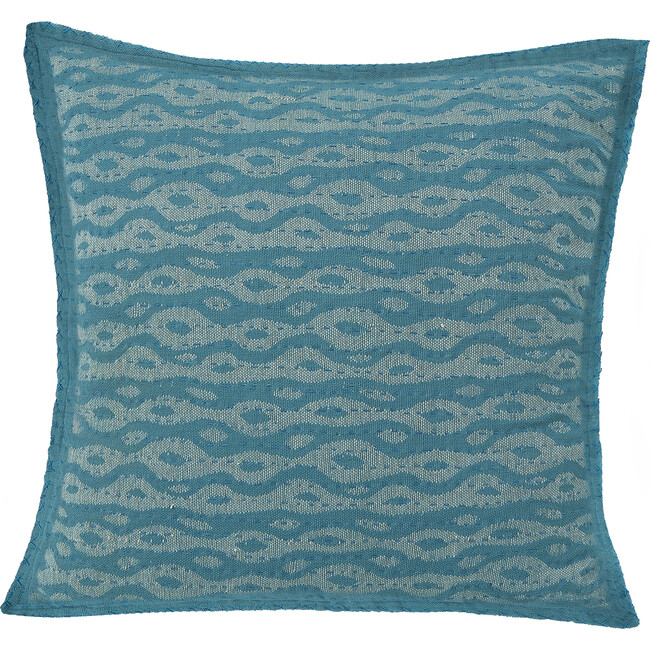 Cotton Square Pillow, Blue Ocean