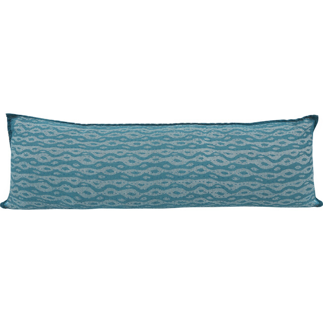 Cotton Lumbar Pillow, Blue Ocean