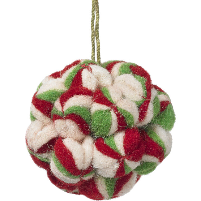 Pom Pom in Red/White/Green Ornaments - Ornaments - 1