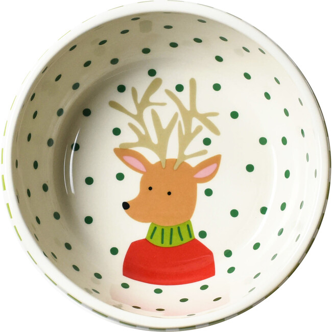 Reindeer Food Bowl, Green Stripe - Tabletop - 2