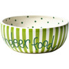 Reindeer Food Bowl, Green Stripe - Tabletop - 3
