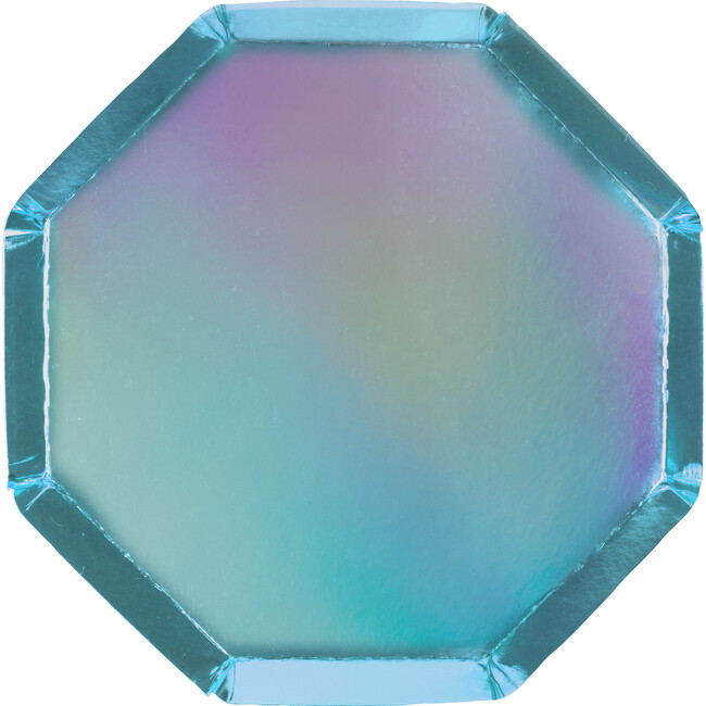 Holographic Blue Cocktail Plates - Tableware - 1