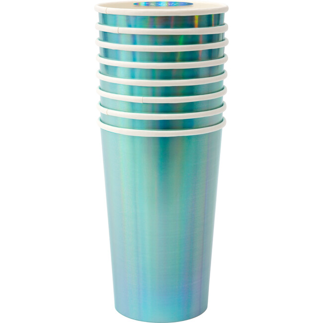 Holographic Blue Highball Cups - Drinkware - 2
