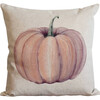 Linen Pillow Cover, Orange Pumpkin - Decorative Pillows - 1 - thumbnail
