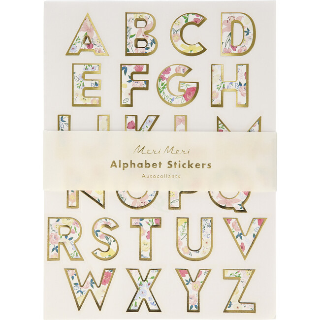 English Garden Alphabet Sticker Sheets