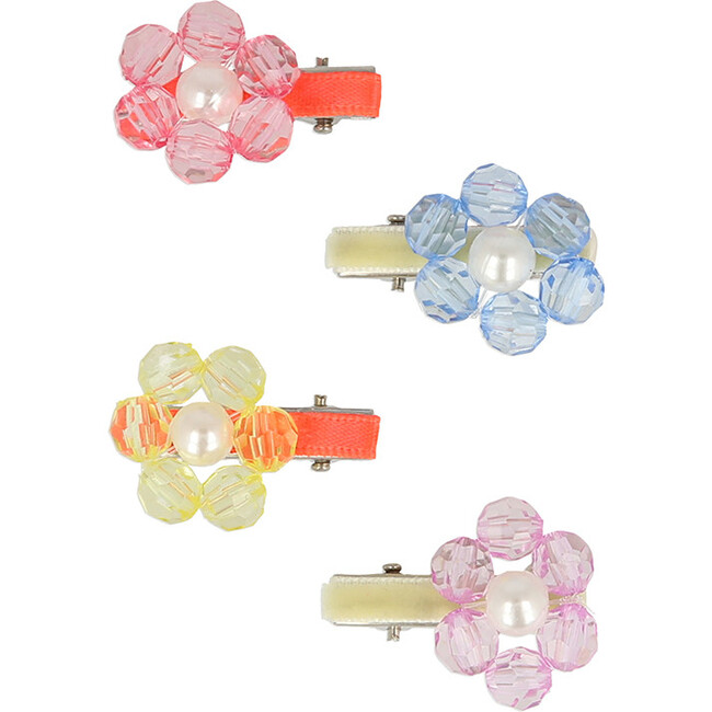 Flower Jewel Hair Clips - Hair Accessories - 1