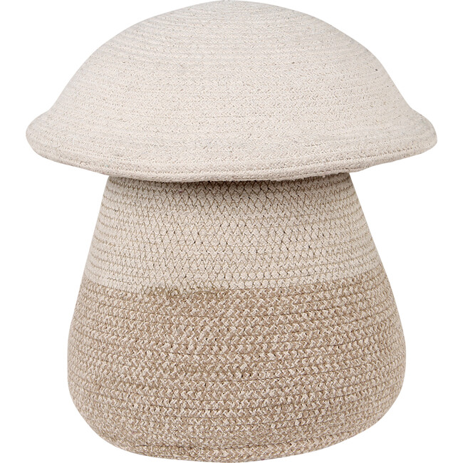 Mushroom Basket, Natural/Ivory
