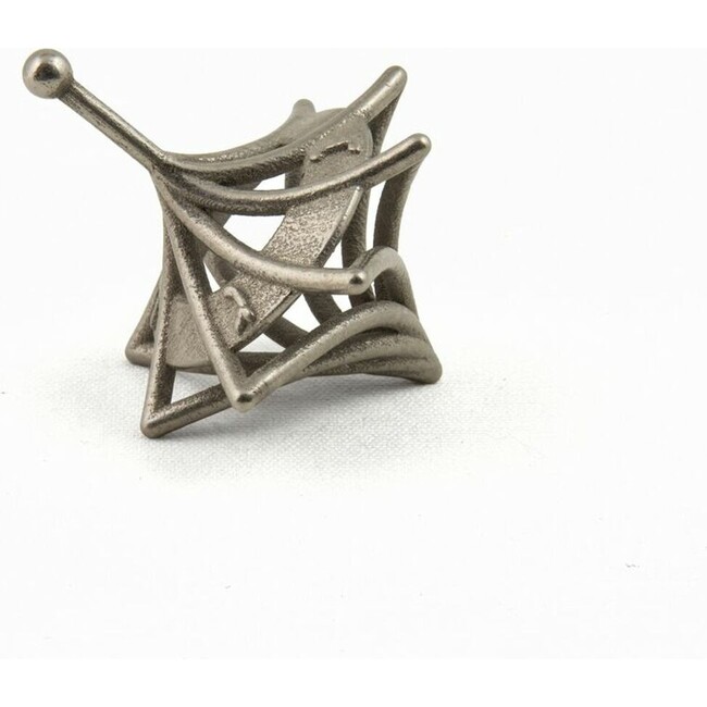 3D-Printed Twisted Caged Dreidel, Nickel