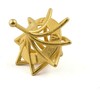3D-Printed Twisted Caged Dreidel, Gold - Accents - 3