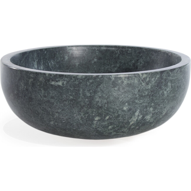 Simple Large Marble Bowl, Green - Tableware - 1