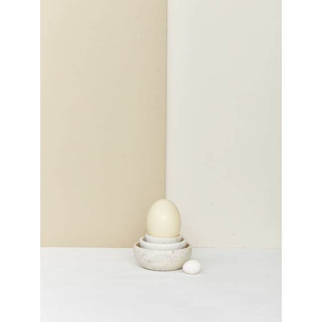 Simple Large Marble Bowl, White - Tableware - 2