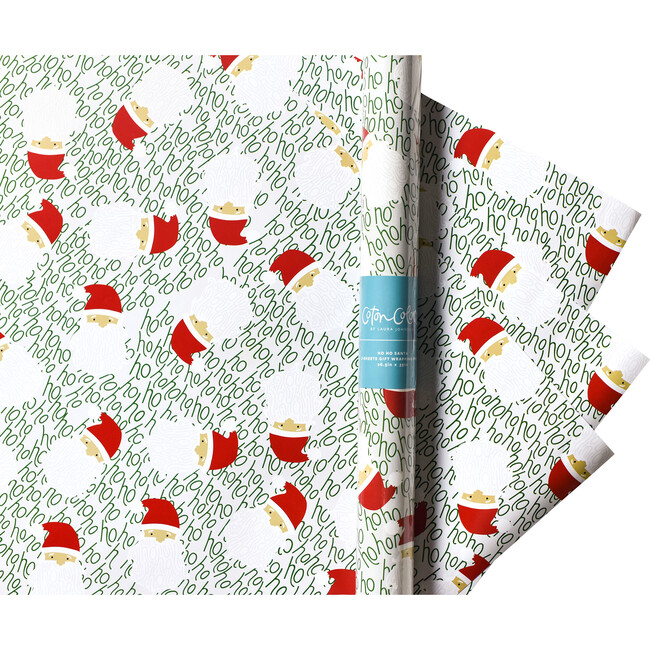 Ho Ho Santa Gift Wrapping Paper, 3 Sheets - Paper Goods - 1