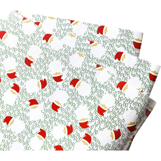 Ho Ho Santa Gift Wrapping Paper, 3 Sheets