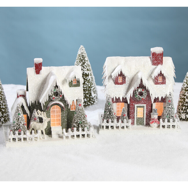 Vintage Putz Christmas Houses, Set of 2 - Accents - 2