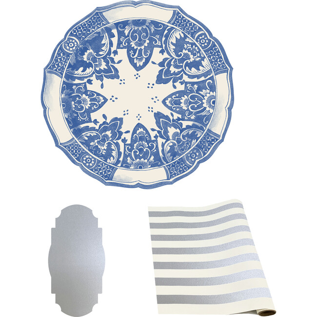 Die Cut China Blue Tablescape Bundle - Party - 1