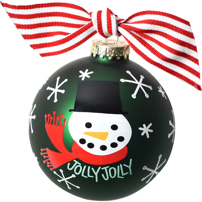 Jolly Jolly Snowman Glass Ornament - Ornaments - 2