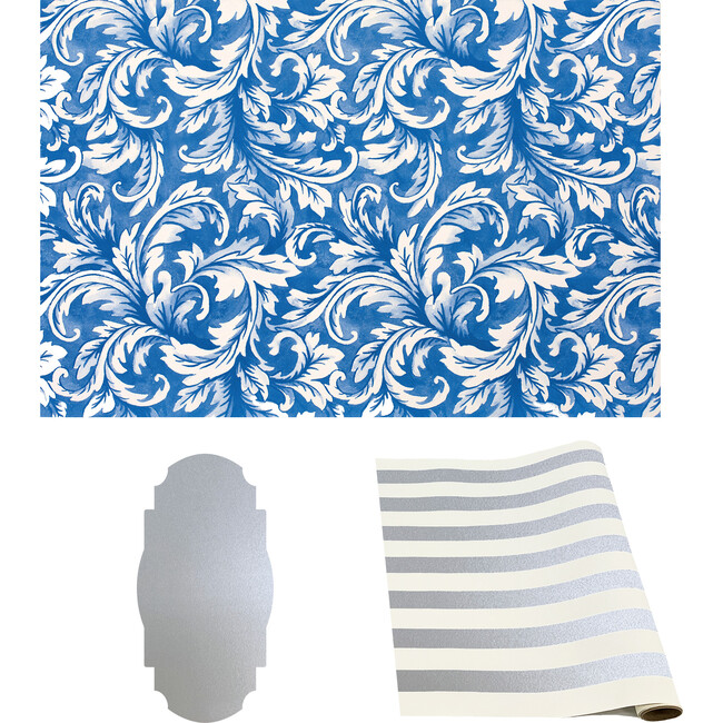 China Blue & Silver Tablescape Bundle - Party - 1