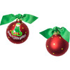 Santa's Little Helper Glass Ornament, Girl - Ornaments - 1 - thumbnail