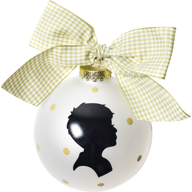 Silhouette Ball Ornament, Boy - Ornaments - 1