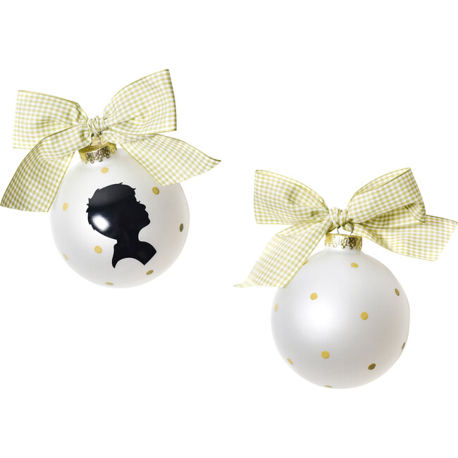 Silhouette Ball Ornament, Boy - Ornaments - 3