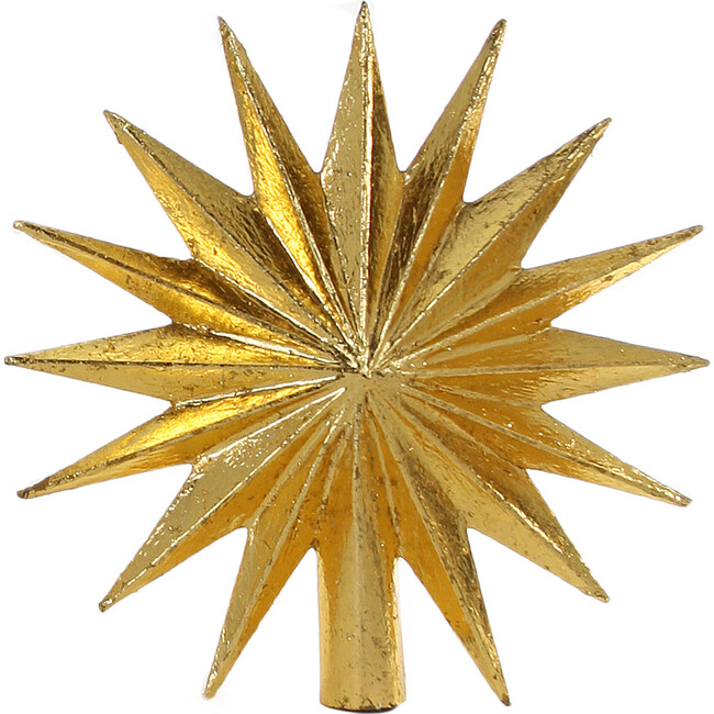 16 Point Star Tree Topper, Gold