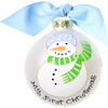 My First Christmas Glass Ornament, Blue Snowman - Ornaments - 2 - thumbnail