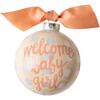 Welcome Baby Girl Gingham Glass Ornament - Ornaments - 1 - thumbnail