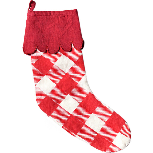 Red Buffalo Stocking With Trim